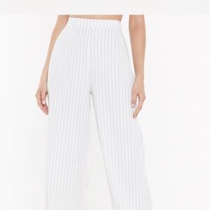 White Striped Women's Pants